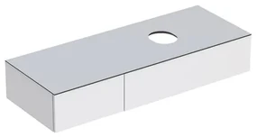 Dulap baza pentru lavoar pe blat Geberit Variform alb 2 sertare 135 cm
