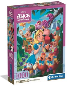 Disney Classics Disney Alice în Țara Minunilor Puzzle Compact 1000 de piese Clementoni