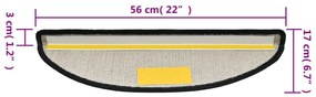 Covorase de scara, 10 buc., antracit, 56x20 cm 10, Antracit, 56 x 17 x 3 cm