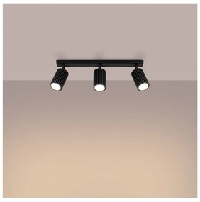 Spot negru 6,5x45 cm Gleam – Sollux