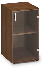 Dulap din sticlă îngustă joasă ProOffice 40 x 45,8 x 73,5 cm, dreapta, nuc