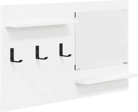 vidaXL Răcător de paltoane montat pe perete Alb 90 x 10 x 50 cm