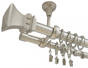 Galerie dubla tavan VERONA 25/19 - CROM MAT (Alege marime: 120 cm)