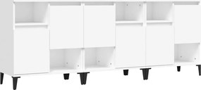 vidaXL Dulapuri, 3 buc, alb, 60x35x70 cm, lemn prelucrat