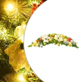 vidaXL Arcadă de Crăciun cu lumini LED, verde, 90 cm, PVC