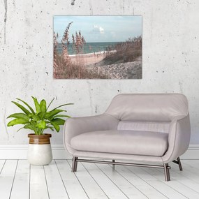 Tablou - Plaja roz (70x50 cm)