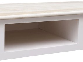 Masa consola, 110 x 45 x 76 cm, lemn 1, alb si culoarea lemnului