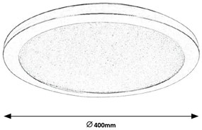 Plafoniera LED pentru baie IP44 40cm Jeremy 5208 RX