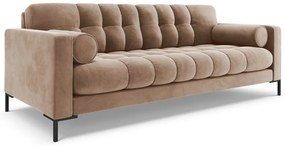 Canapea Bali 3 locuri velvet/picioare negre L177 cm