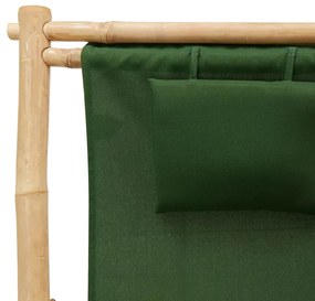 Scaun pliabil, verde, bambus si panza 1, Verde