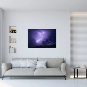 Tablou - cerul violet cu fulger (90x60 cm)