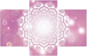 Tablou - Mandala pe fundal roz (90x60 cm)