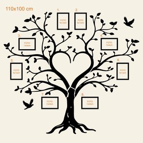 DUBLEZ | Ramă foto Arbore Genealogic din lemn