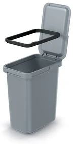 Coș de gunoi suspendat, 12 l, gri