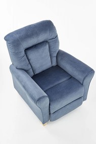 Fotoliu recliner Bard stofa bleumarin H102 cm