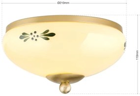 Plafonieră Orion DL 7-672 LANDHAUS 1xE27/60W/230V d. 21 cm alamă/bej