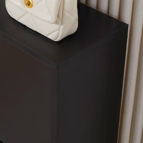 HOMCOM Dulap de Pantofi Mobilier Scară dim. 60L x 24l x 80H cm 2 Uși Batante Negru | Aosom Romania