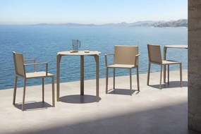 Set de 4 Scaune moderne cu brate de exterior / interior design premium QUARTZ CHAIR with arms 54195 Vondom