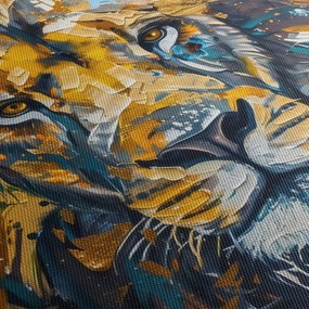 Tablou - pictură în ulei abstractă cu leu (90x60 cm)