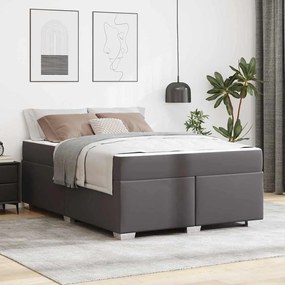 vidaXL Cadru de pat Altele Gri 140 x 200 cm Piele artificială