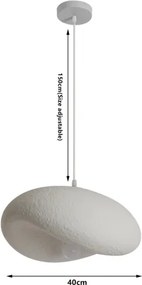 BRILAGI - Lampă suspendată pe cablu WABI SABI 1xE27/60W/230V Ø 40 cm albă
