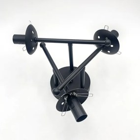 Brilagi - Lustră aplicată MALIVA 3xE14/15W/230V negru/transparent