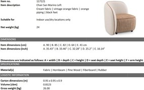 Fotoliu design LUX San Marino Left