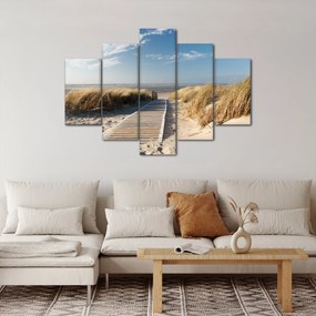 Tablou - Plaja cu nisip de pe insula Langeoog, Germania (150x105 cm)