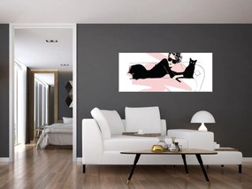 Tablou - Doamnă de modă (120x50 cm)