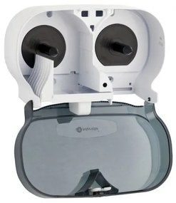 Dozator pentru 2 role de hartie igienica fara tub Merida, alb/negru