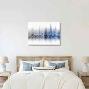Tablou - Panorama orașului, albastru-gri (70x50 cm)