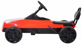 Kart cu pedale pentru copii NOVOKIDS® Happy Retro Kart PRO, 3-12 ani , Maxim 50 kg, Lungime 124 cm, Carena, Structura metalica, Frana de mana,