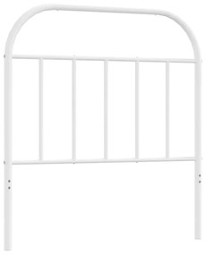 353711 vidaXL Tăblie de pat metalică, alb, 80 cm