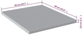 Blat de bucatarie, gri, 50x60x2,8 cm, PAL Gri, 50 x 60 x 2.8 cm, 1