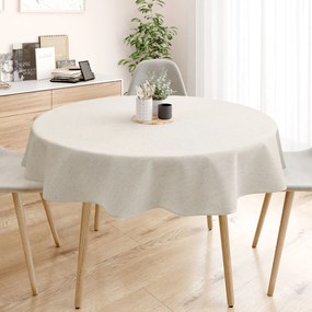 Goldea față de masă decorativă loneta - model striat - rotundă Ø 100 cm