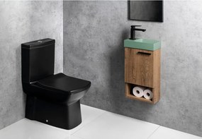 Chiuvetă mică pentru WC verde-mentă din beton 31x17 cm Piccolino – Sapho