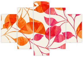 Tablou - Frunze portocalii (150x105 cm)