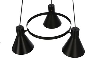 Lustră pe cablu MORE 3xE27/40W/230V negru