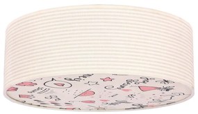 Plafonieră pentru copii KIDDY 2xE27/40W/230V bej/roz