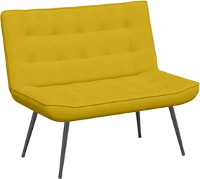 vidaXL Bancă galbenă 110x74x84 cm catifea