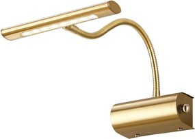 Aplică de perete alămie LED cu structură flexibilă/cu intensitate reglabilă Curtis – Trio