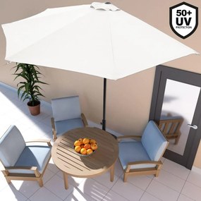 Deuba Umbrelă de soare semicirculară de grădină - crem