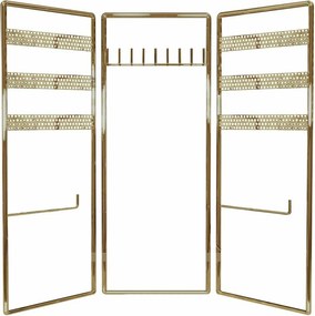 Suport bijuterii 498HFT1116, auriu, metal, 40x4x45 cm