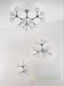 Aplica de perete moderna, finisaj cromat, NODI CRYSTAL PL5 098043