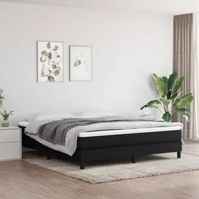 347816 vidaXL Saltea de pat cu arcuri, negru, 160x200x20 cm, textil