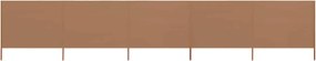 vidaXL Paravan anti-vânt cu 5 panouri, gri taupe, 600 x 80 cm, textil