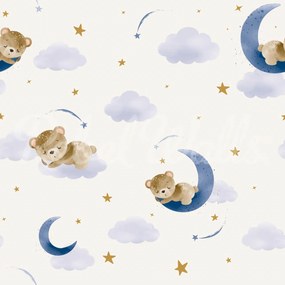 Tapet Sleepy Bear, Sky Blue, Rebel Walls