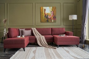 Canapea extensibilă de colț Efsun - Claret Red