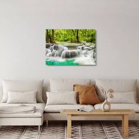 Tablou pe sticlă cu cascade (70x50 cm)