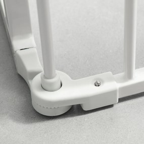 PawHut Welpenauslauf Freigehege pentru câini Grilaj de protecție cu ușă Grilaj de protecție pentru șeminee flexibil pliabil 8 panouri fiecare de 60 x 76 cm Alb | Aosom Romania